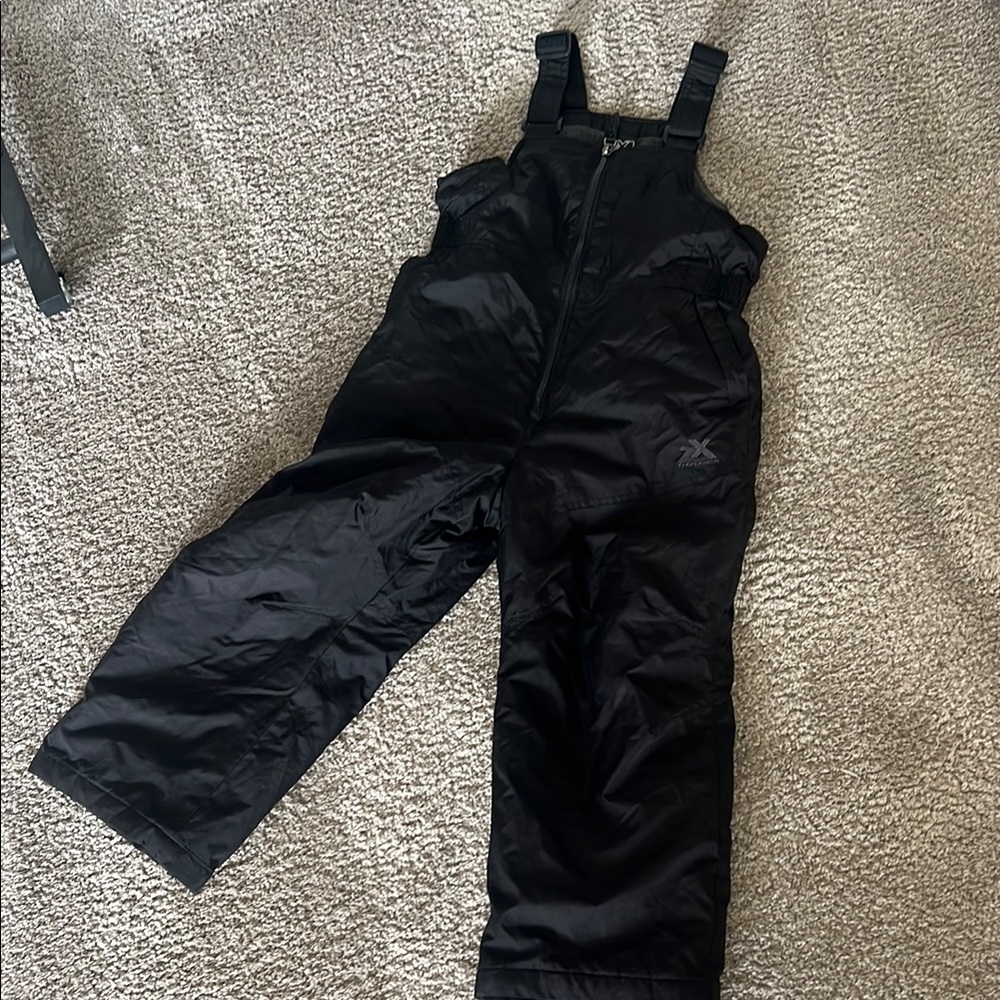 Black Snow Bib Overalls size 5-6